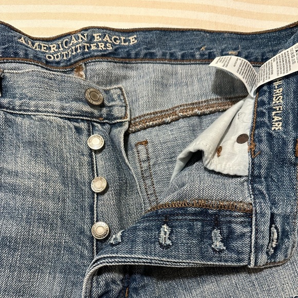 American Eagle Vintage Hi-Rise Flare Jeans 14 X-Long - Picture 6 of 11